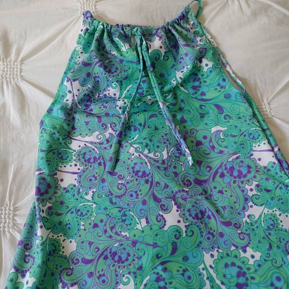 Maxime Zeaberg Toronto blue green paisley printed maxi dress. Size 1 (M) - Picture 11 of 15
